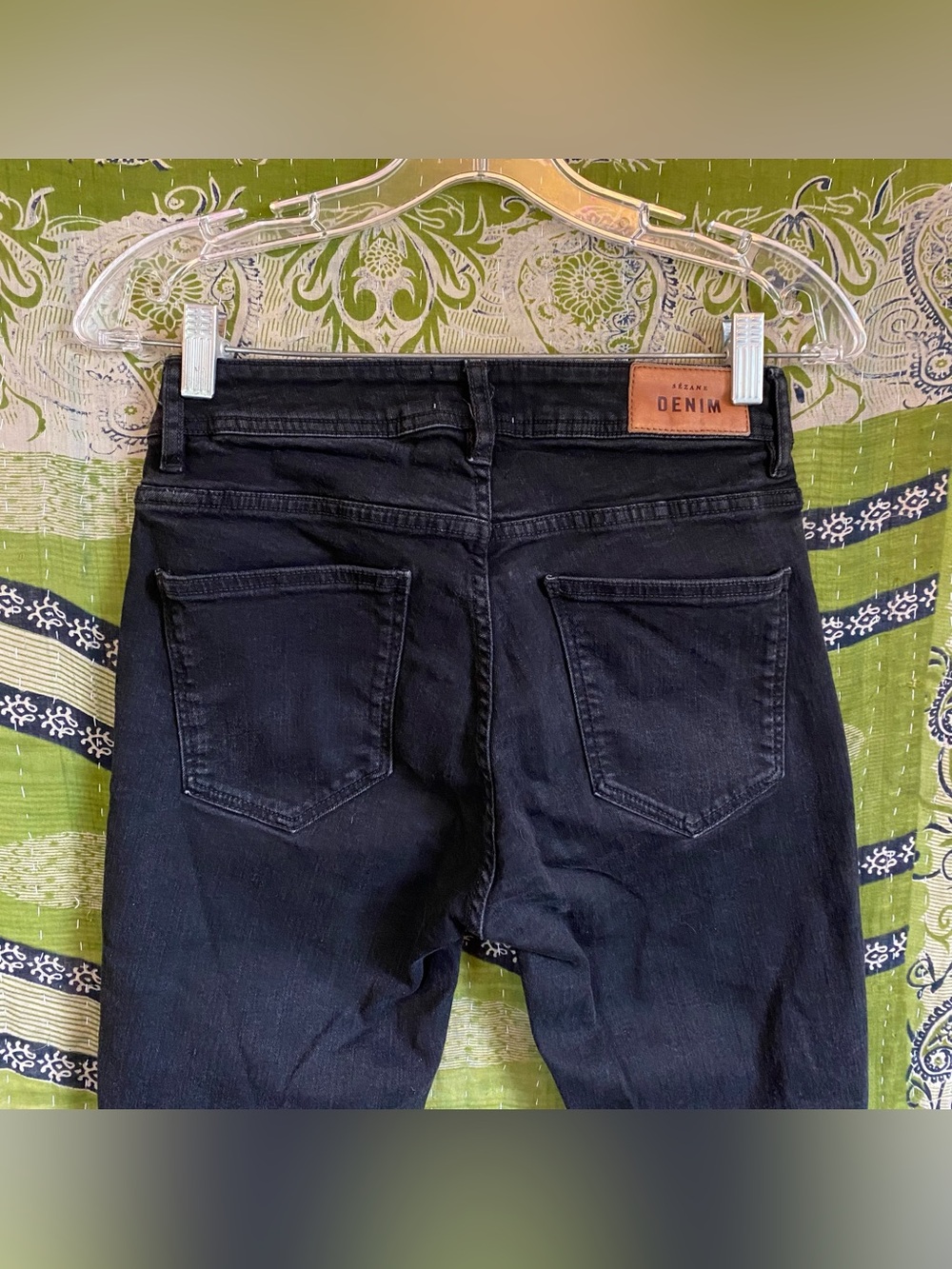 Sezane Black Slim Parfait Cotton Skinny Denim Jeans 26 Minimal Quiet Luxury - Picture 10 of 16